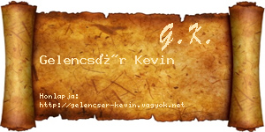 Gelencsér Kevin névjegykártya